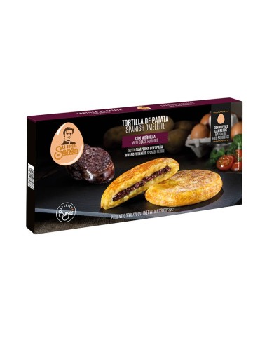 Tortilla Baby rellena de Morcilla. 180 gr x 2