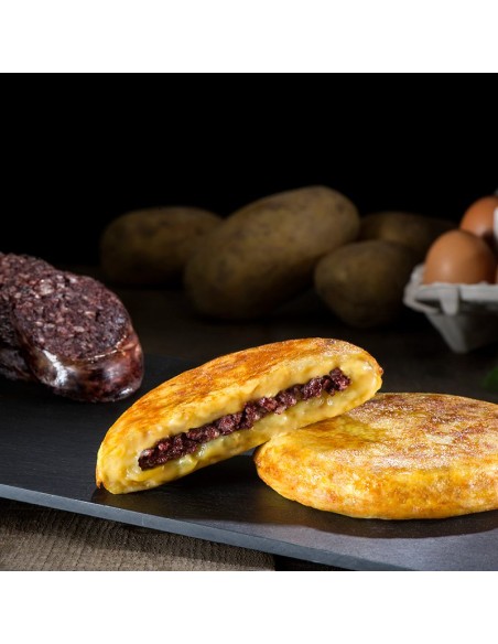 Tortilla Baby rellena de Morcilla. 180 gr x 2